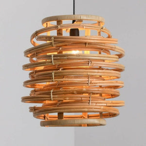 Hirosh - Retro Rattan Shade Lamp