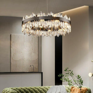 Modern Creative Fancy Design Black Crystal Chandelier