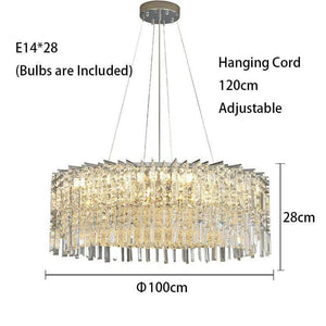 Modern Crystal Chrome/Gold LED Chandelier