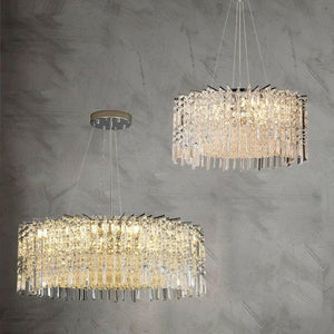 Modern Crystal Chrome/Gold LED Chandelier