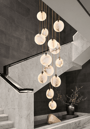 Moon's Marble Staircase Modern Chandelier