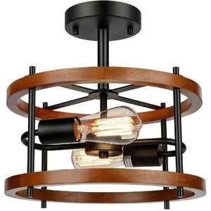 Sigmund - Light Kitchen Island Empire Chandelier with Wood Accents | Bright & Plus.