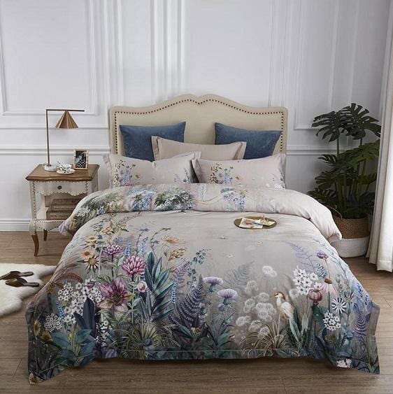 Sofia Floral Egyptian Cotton Duvet Cover Set | Bright & Plus.