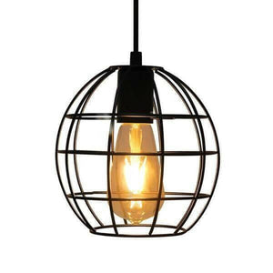 Spherical Hanging Cage Drop Pendant Light | Bright & Plus.