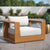 Tahoe - Acacia Outdoor Chair with Light Grey Cushions, Weatherproof