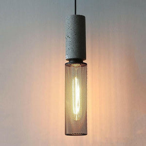 Tedwis - Concrete Minimalist Line Industrial Pendant Light