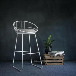 Thierry - Iron Hollow Out Frame Bar Stool | Bright & Plus.