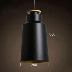 Tizia - Contrast Metal & Wood Pendant Lights