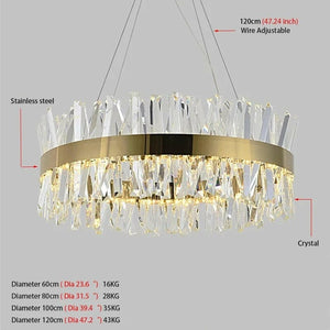 Tizio - Modern Crystal LED Chandelier