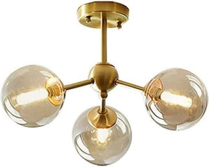 Vag - Modern LED chandelier with metal base and glass globes