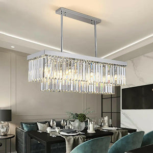 Viktor - 2 Level Pendant Lamp with Transparent Faceted Glass