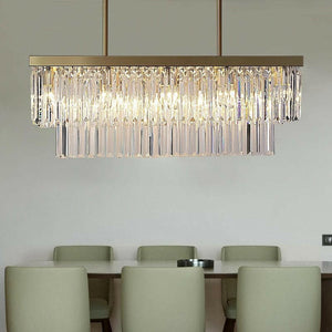 Viktor - 2 Level Pendant Lamp with Transparent Faceted Glass