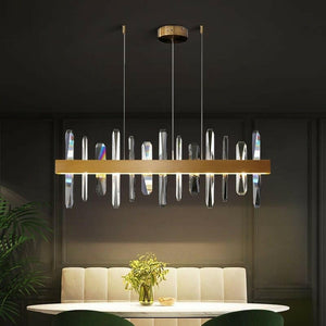 Viktor - Modern Crystal Chandelier Rectangle Gold