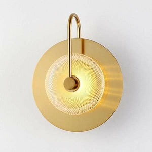 Wattle - Circular Modern Art Deco Wall Lamp