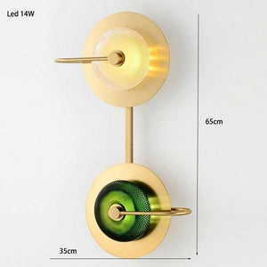 Wattle - Circular Modern Art Deco Wall Lamp