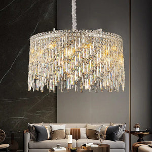 Wellmet - LED Crystal Pendant Lamp Chrome Design