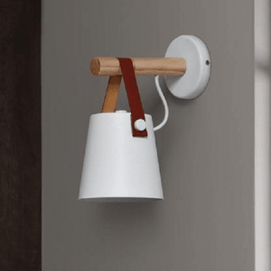 Wooden Lantern Nordic Hanging Wall Lamp | Bright & Plus.