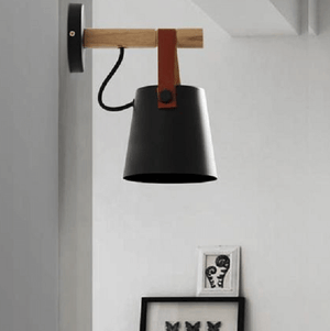 Wooden Lantern Nordic Hanging Wall Lamp | Bright & Plus.