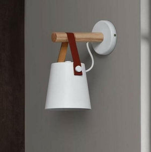 Wooden Lantern Nordic Hanging Wall Lamp | Bright & Plus.