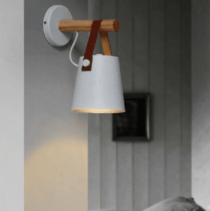 Wooden Lantern Nordic Hanging Wall Lamp | Bright & Plus.