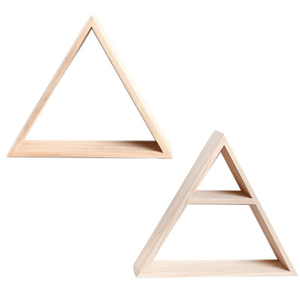 Wooden Triangle Shelf | Bright & Plus.