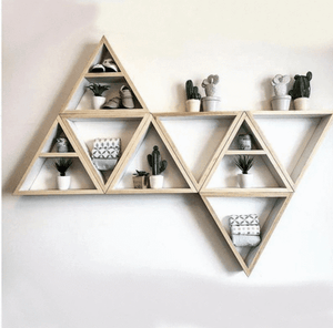 Wooden Triangle Shelf | Bright & Plus.