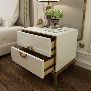 Zayden - Two Drawer Modern Nightstand | Bright & Plus.