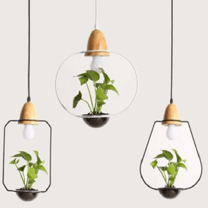 Zox - Modern Nordic Iron Pendant Planter Lamp | Bright & Plus.